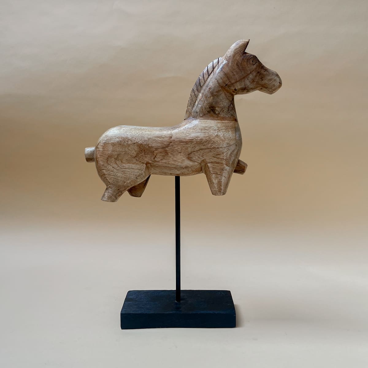 Nicholas Wooden Horse Sculpture (Large) - Home Artisan