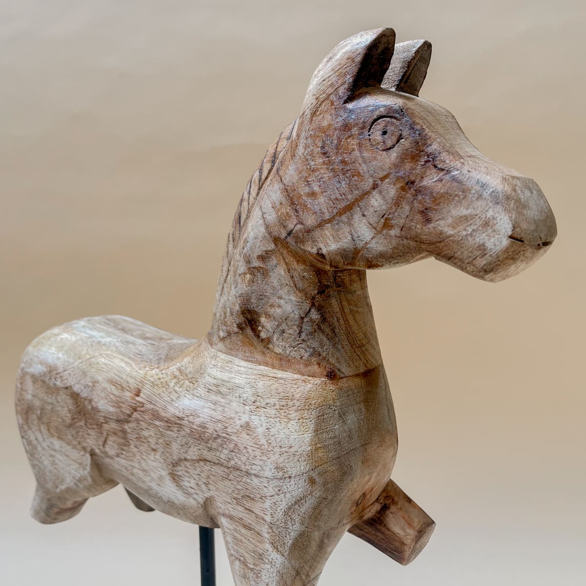 Nicholas Wooden Horse Sculpture (Large) - Home Artisan