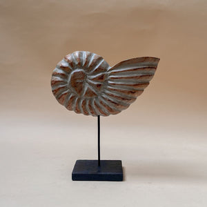 Serena Nautical Shell Wooden Sculpture - Home Artisan