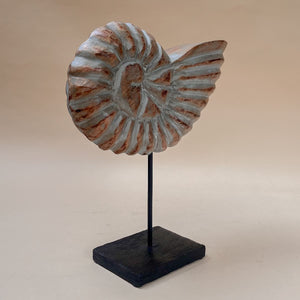 Serena Nautical Shell Wooden Sculpture - Home Artisan