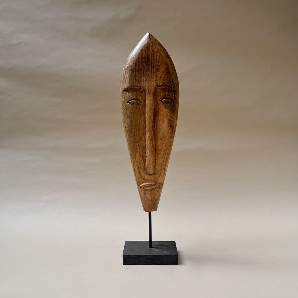 Mikom Wooden Face Sculpture (Large) - Home Artisan