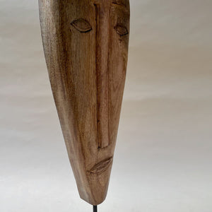 Mikom Wooden Face Sculpture (Large) - Home Artisan