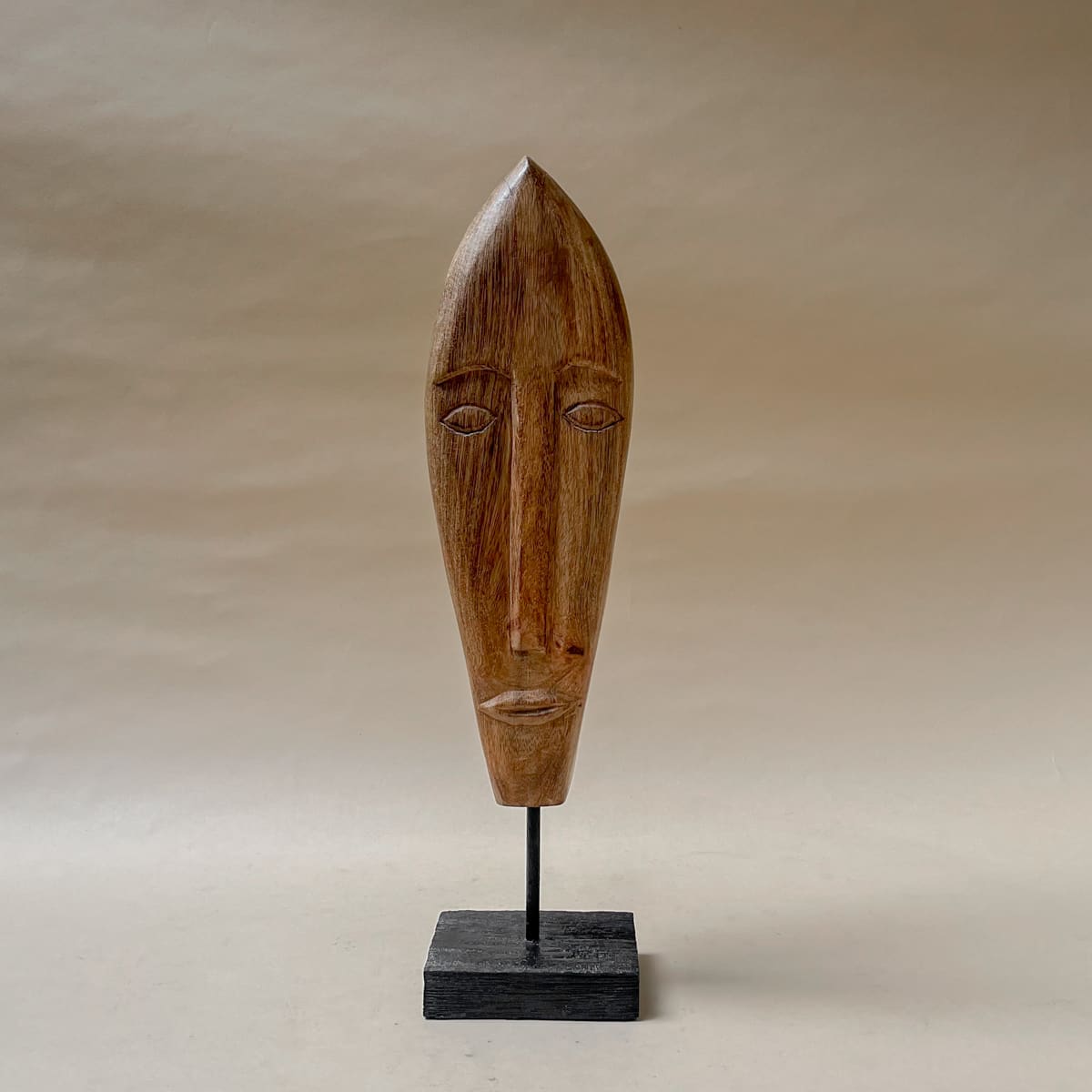 Mikom Wooden Face Sculpture (Small) - Home Artisan