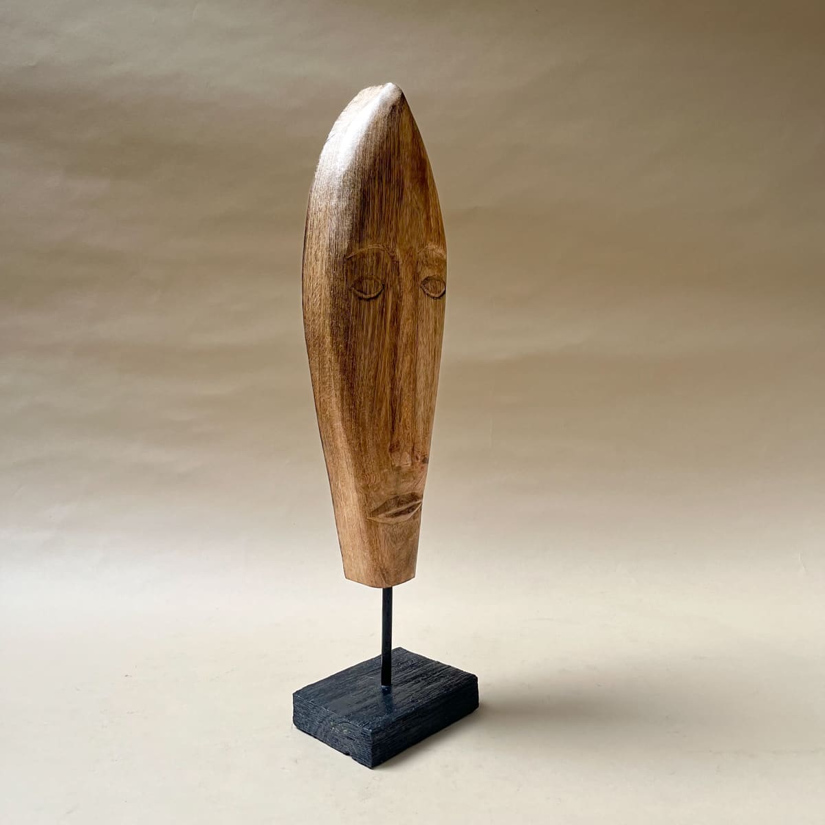 Mikom Wooden Face Sculpture (Small) - Home Artisan