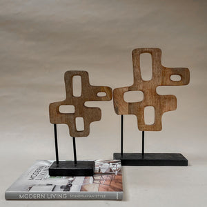 Abstract Wooden Sculpture (Large) - Home Artisan
