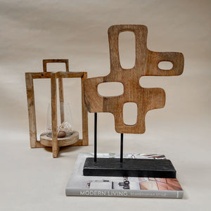 Abstract Wooden Sculpture (Large) - Home Artisan