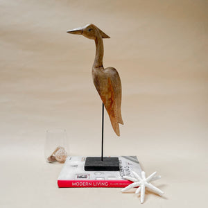 Emmeline Wooden Bird Sculpture (Large) - Home Artisan