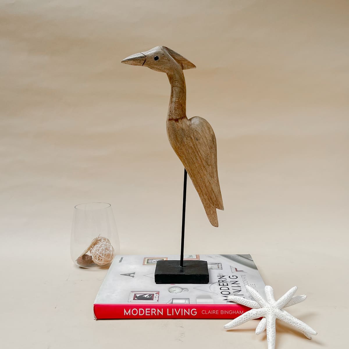 Emmeline Wooden Bird Sculpture (Small) - Home Artisan
