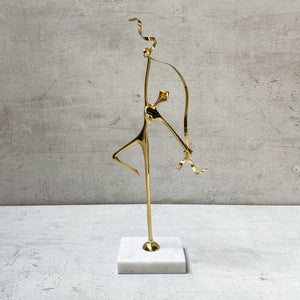 Golden Harmony Brass Sculpture - Home Artisan