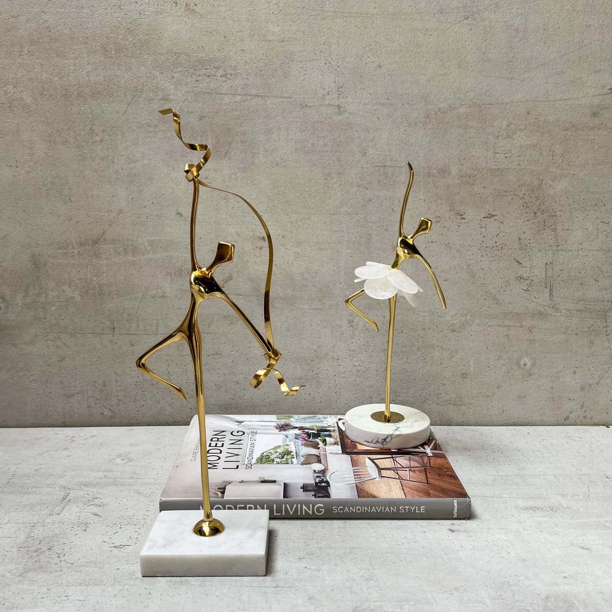 Golden Harmony Brass Sculpture - Home Artisan