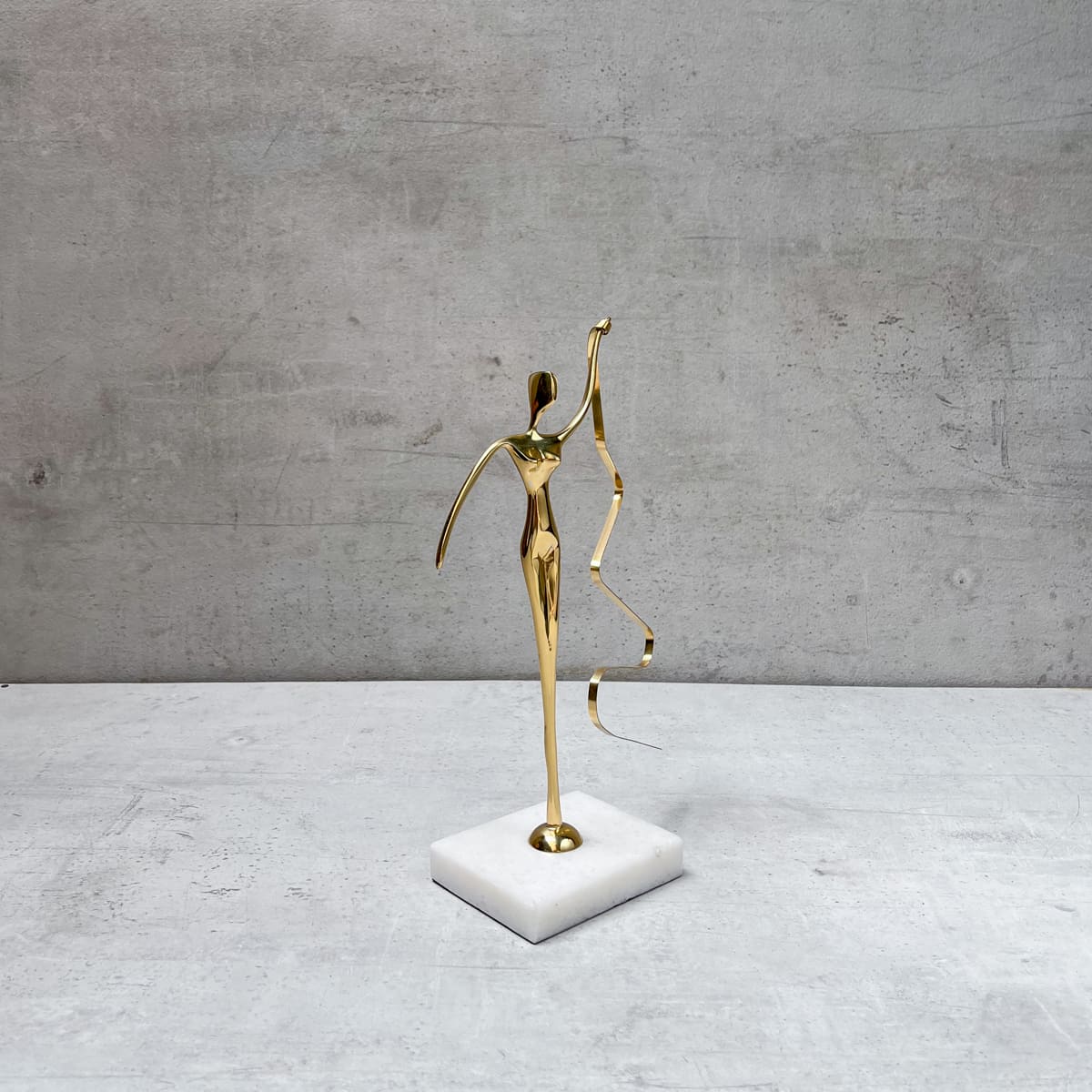 Golden Serenade of Silk Brass Sculpture - Home Artisan