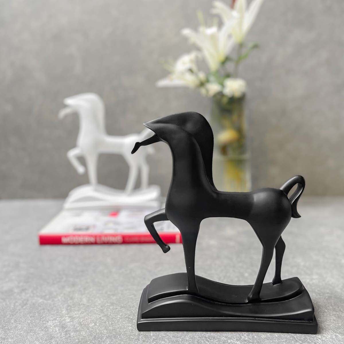Artemis Black Horse Sculpture - Home Artisan