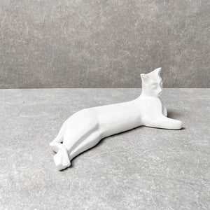Milo White Cat Sculpture - Home Artisan