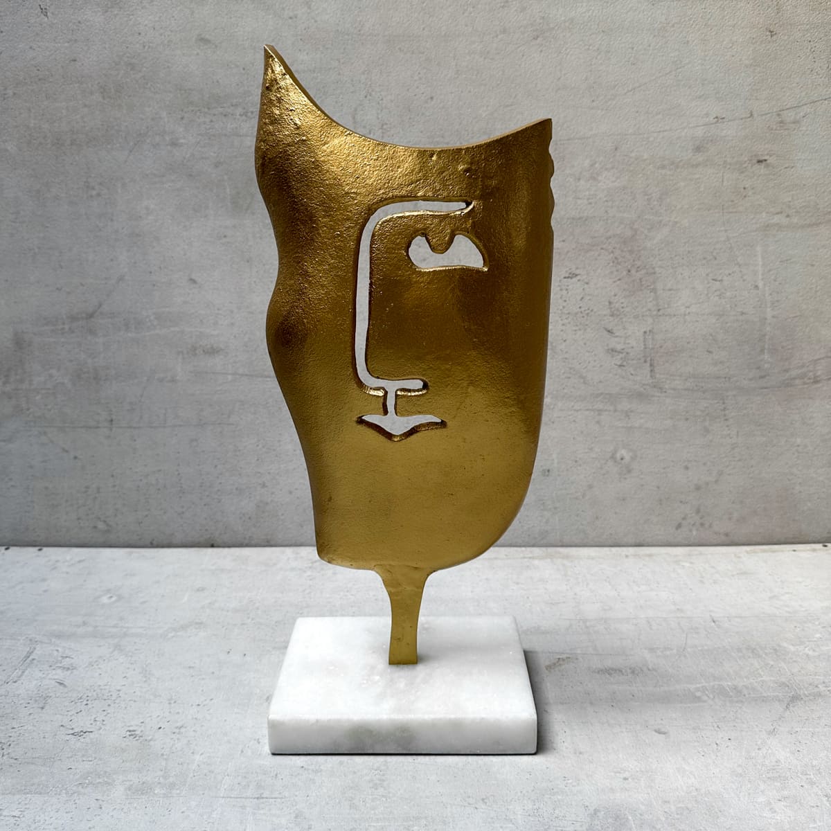 Tumul Face Cast Aluminium Sculpture - Home Artisan