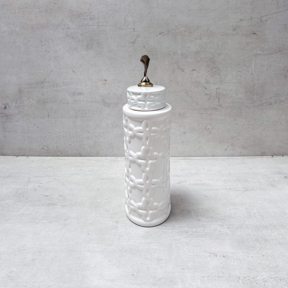 Gingko Grace Ceramic Jar (Medium) - Home Artisan