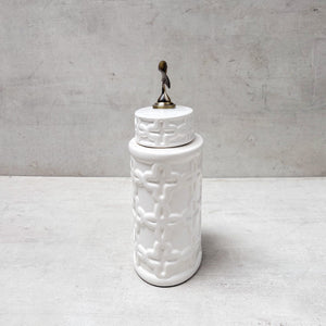 Gingko Grace Ceramic Jar (Small) - Home Artisan
