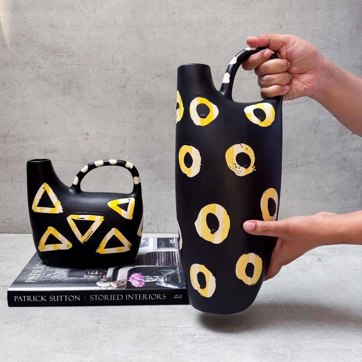 Solstice Circles Ceramic Decor Object - Home Artisan