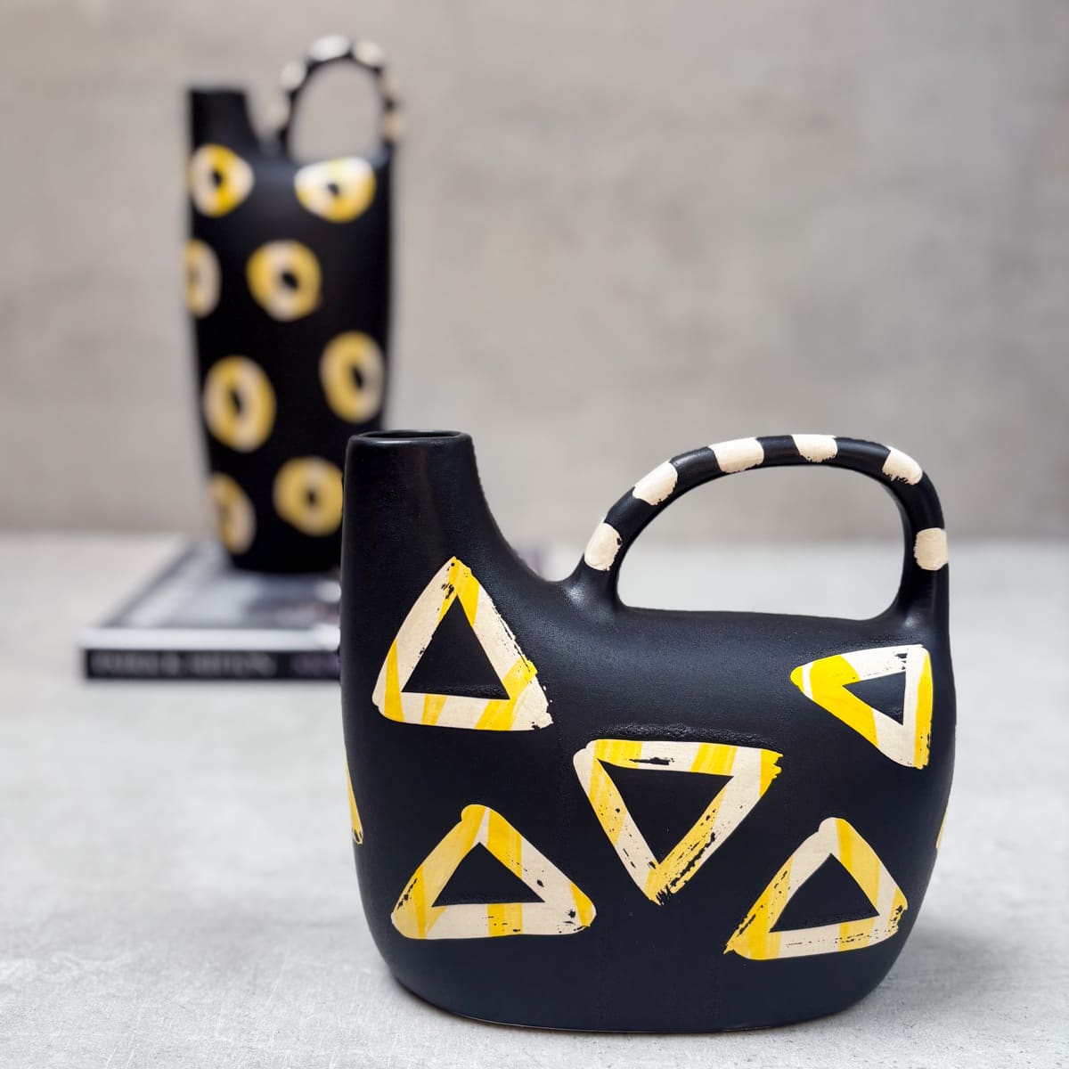 Camden Monochrome Pourer Ceramic Decor Object - Home Artisan