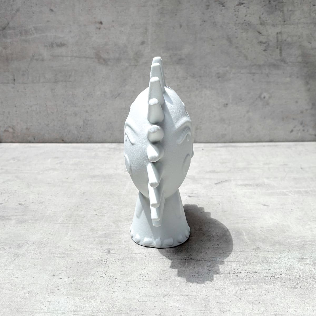 Sun Spirit Ceramic White Totem Sculpture - Home Artisan