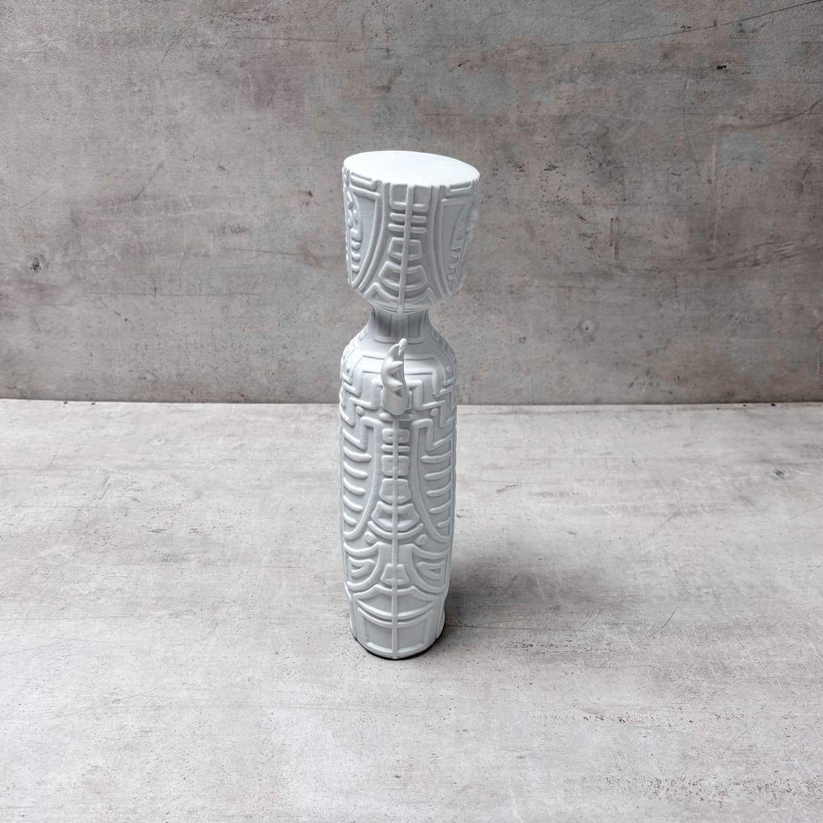 Tribal Totem White Ceramic Sculpture - Home Artisan