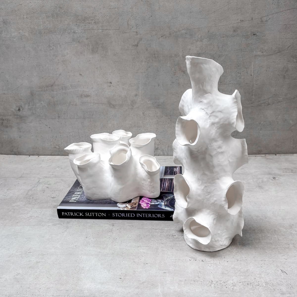 Coral Reef Textured Ceramic Sculpture (Short) - Home Artisan