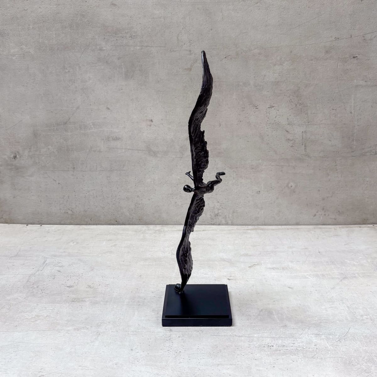 Flight of Dreams Black Metal Sculpture - Home Artisan