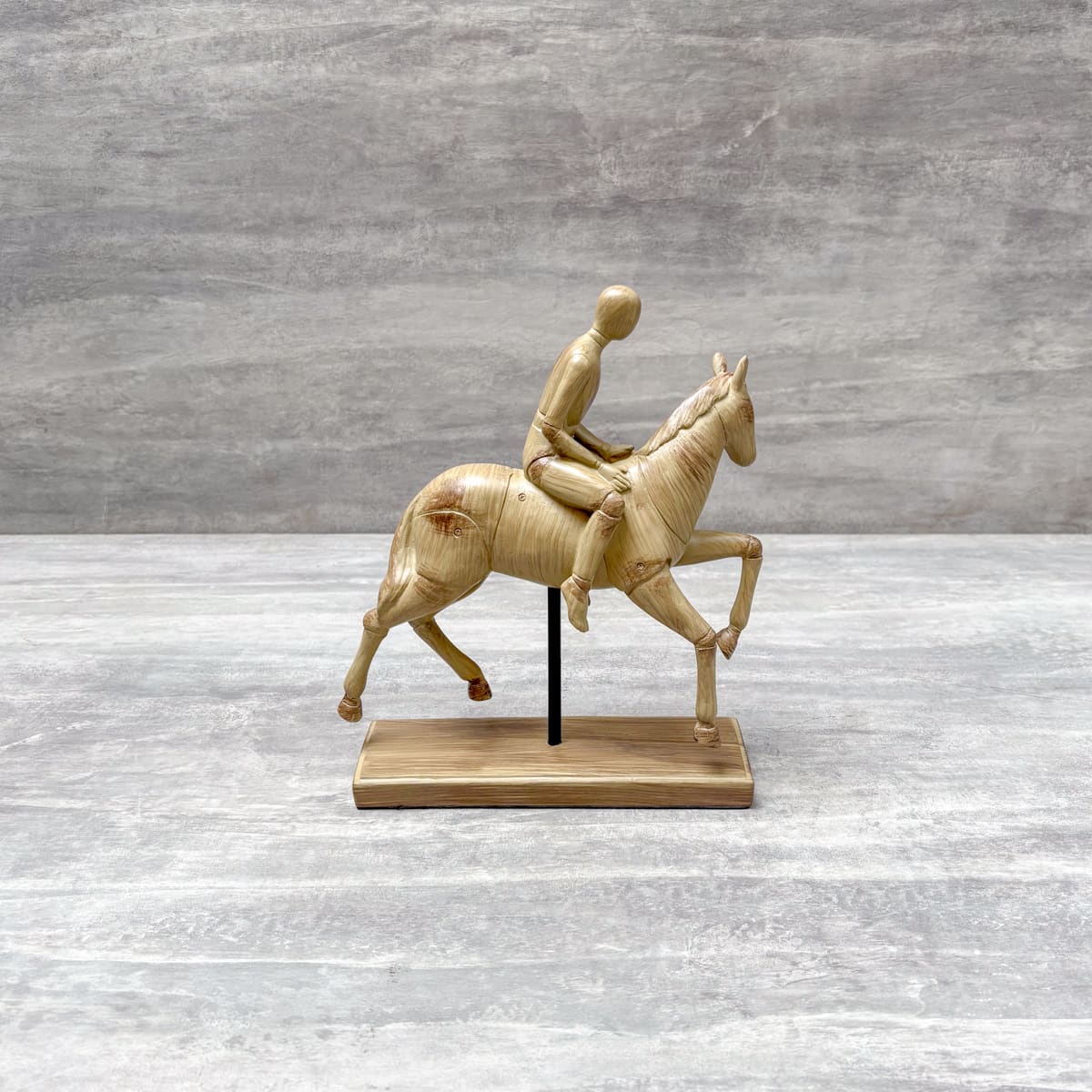 Horse with Rider Sculpture - Home Artisan