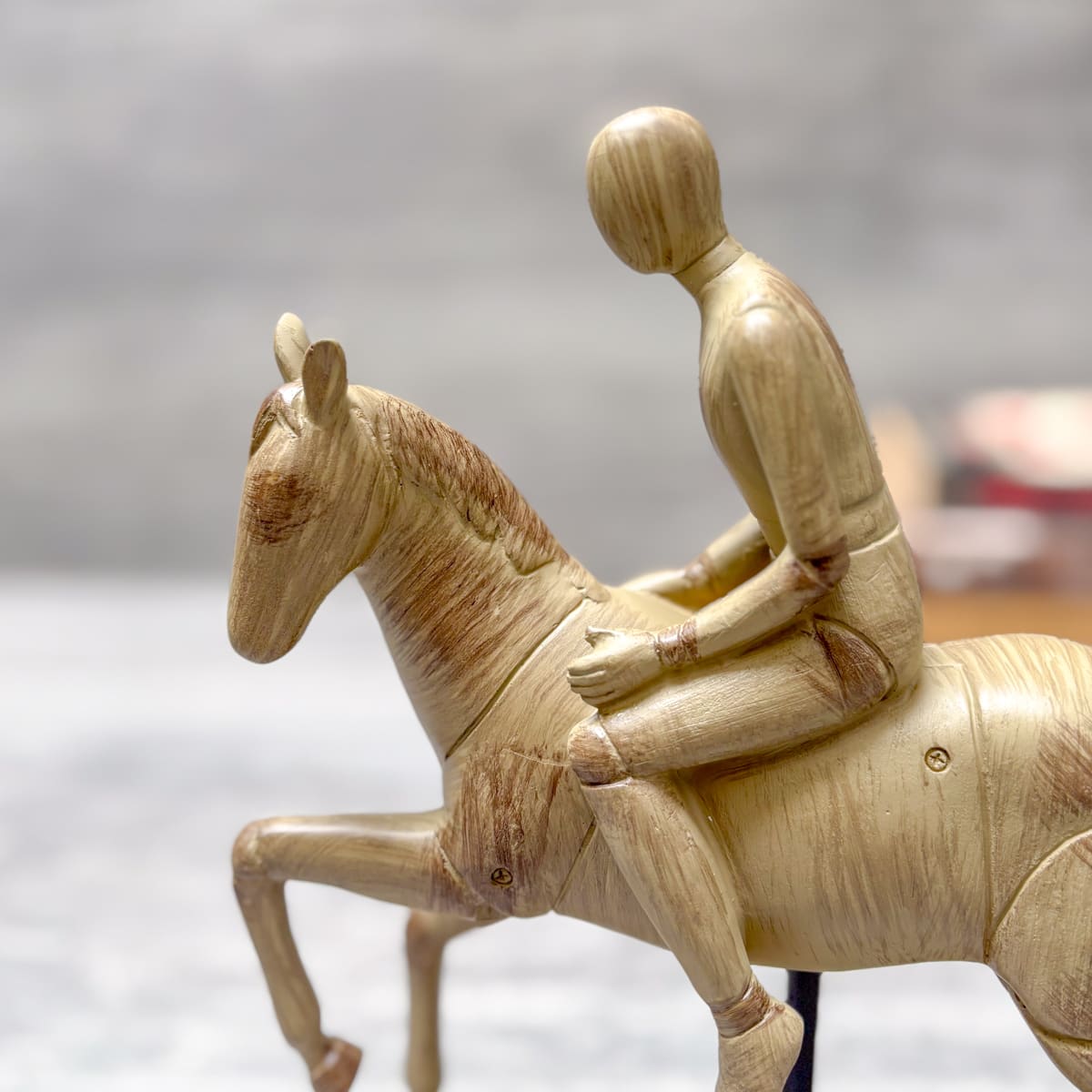 Horse with Rider Sculpture - Home Artisan