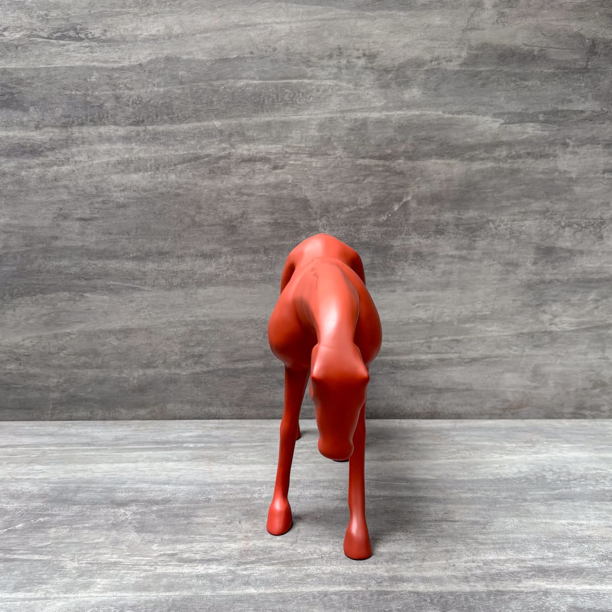 Minimalist Red Horse Sculpture - Home Artisan