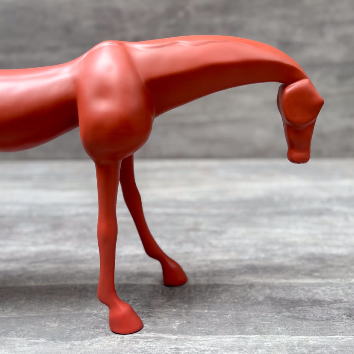 Minimalist Red Horse Sculpture - Home Artisan