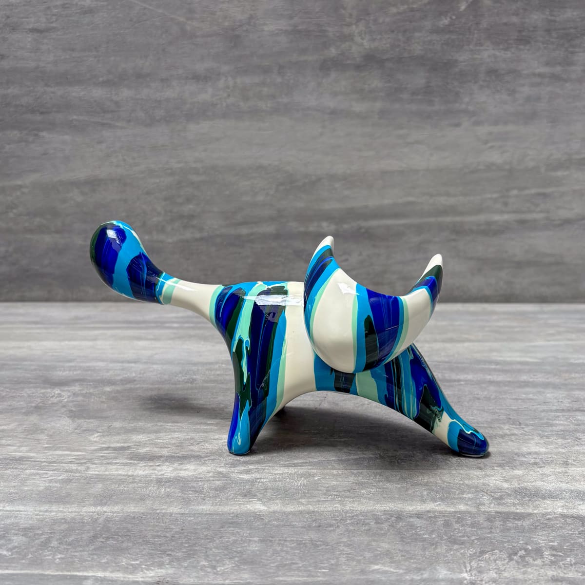 Multicolour Abstract Cat Figurine - Home Artisan