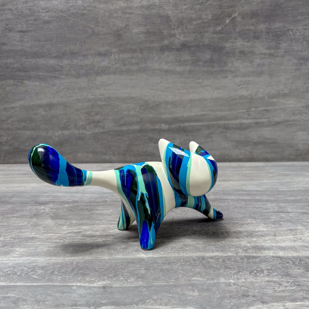 Multicolour Abstract Cat Figurine - Home Artisan