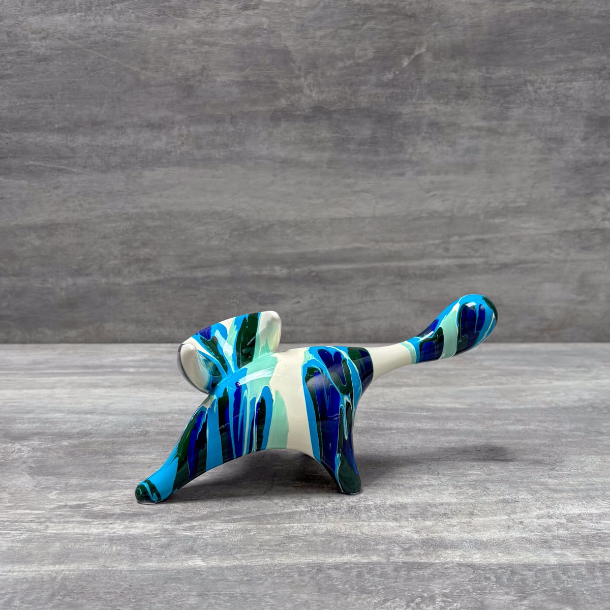 Multicolour Abstract Cat Figurine - Home Artisan
