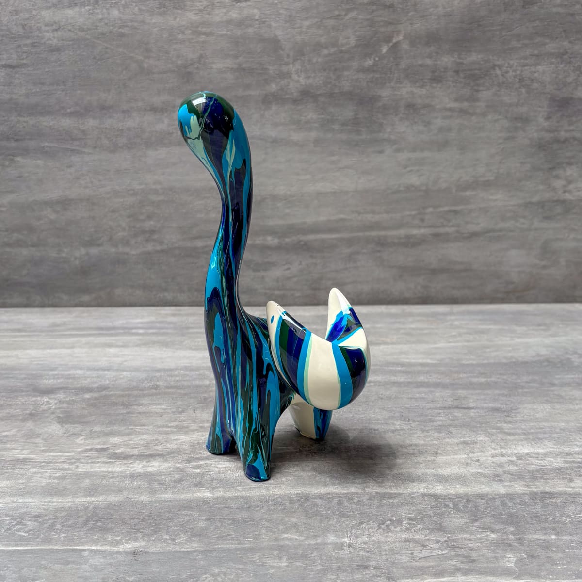 Abstract Multicolour Cat Figurine - Home Artisan