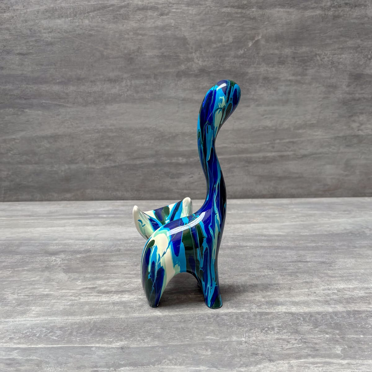 Abstract Multicolour Cat Figurine - Home Artisan