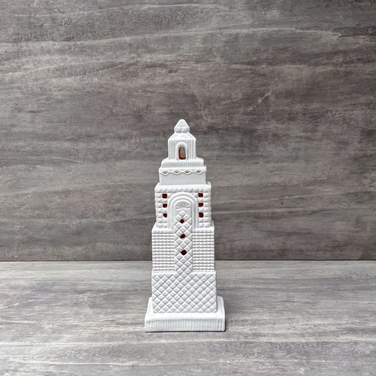 White Moroccan Tower Sculpture - Home Artisan