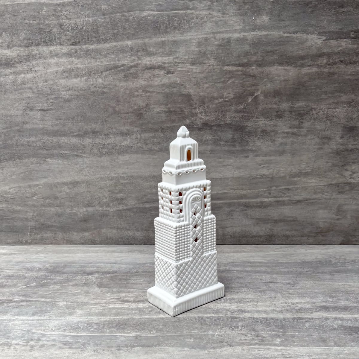 White Moroccan Tower Sculpture - Home Artisan