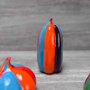 Striped Multicolor Pumpkin Decor Set of 3  - Home Artisan