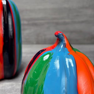 Striped Multicolor Pumpkin Decor Set of 3  - Home Artisan