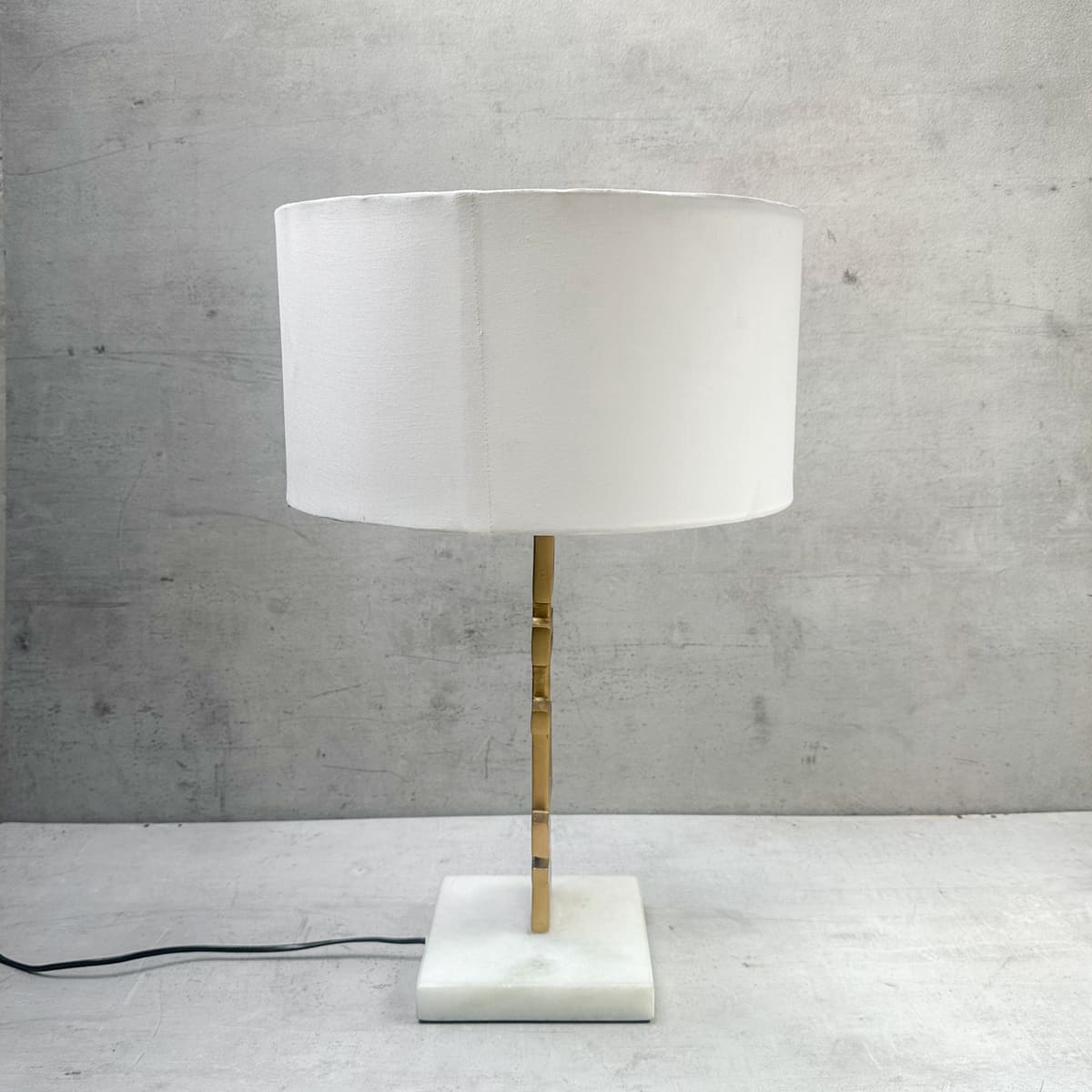 Faye Metal and Marble Table Lamp - Home Artisan