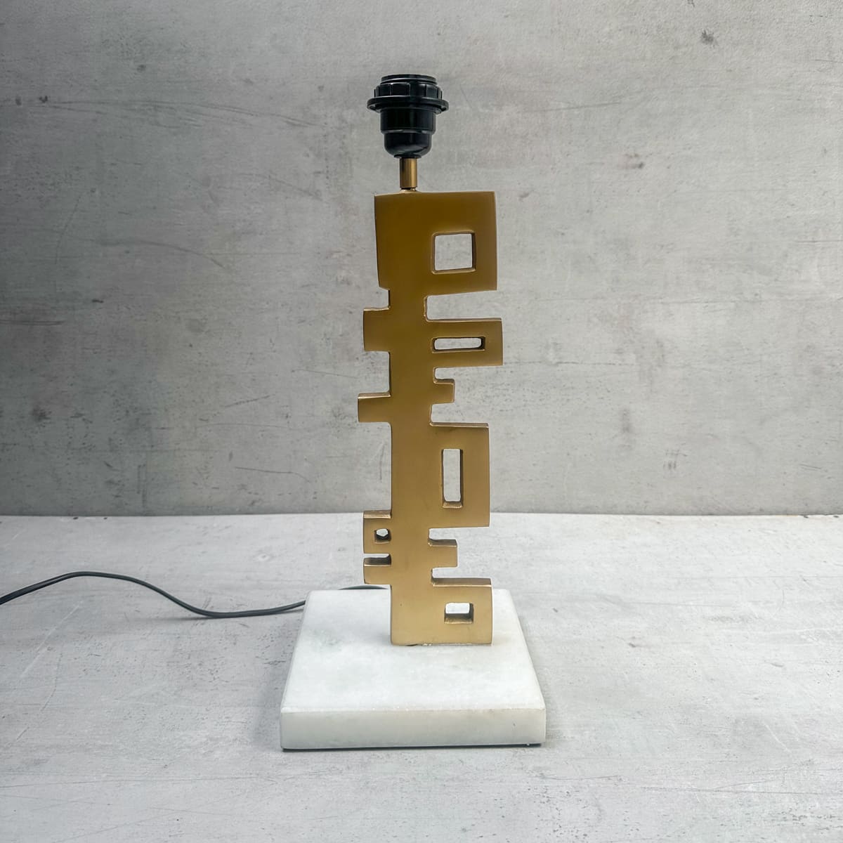 Faye Metal and Marble Table Lamp - Home Artisan