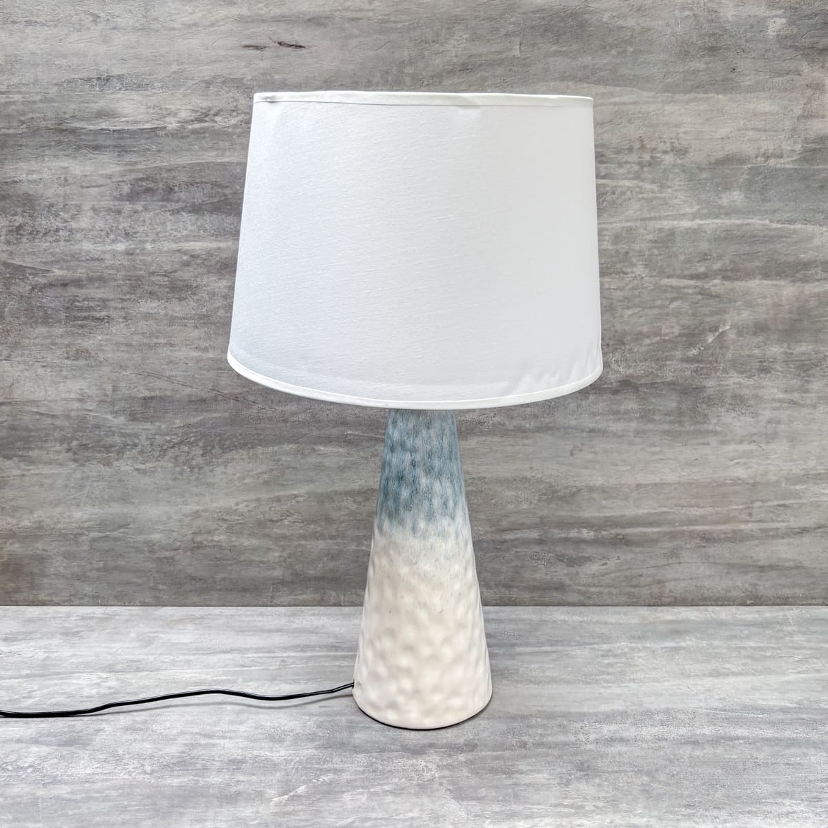 Ombre Blue & White Ceramic Table Lamp - Home Artisan