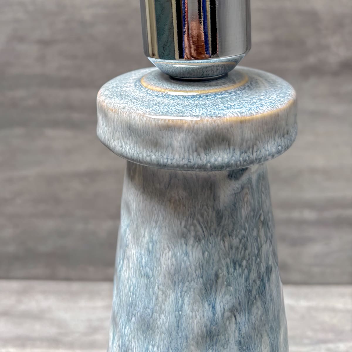 Ombre Blue & White Ceramic Table Lamp - Home Artisan