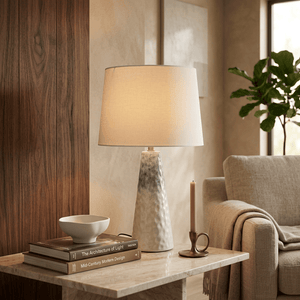 Ombre Blue & White Ceramic Table Lamp