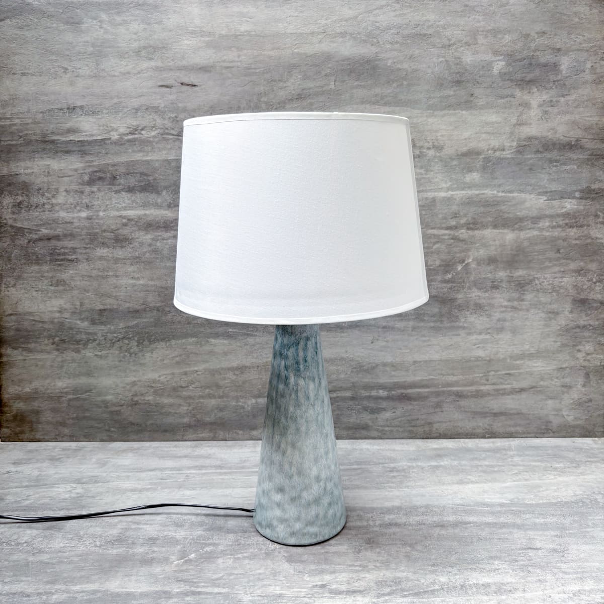 Speckled Blue Ceramic Table Lamp - Home Artisan