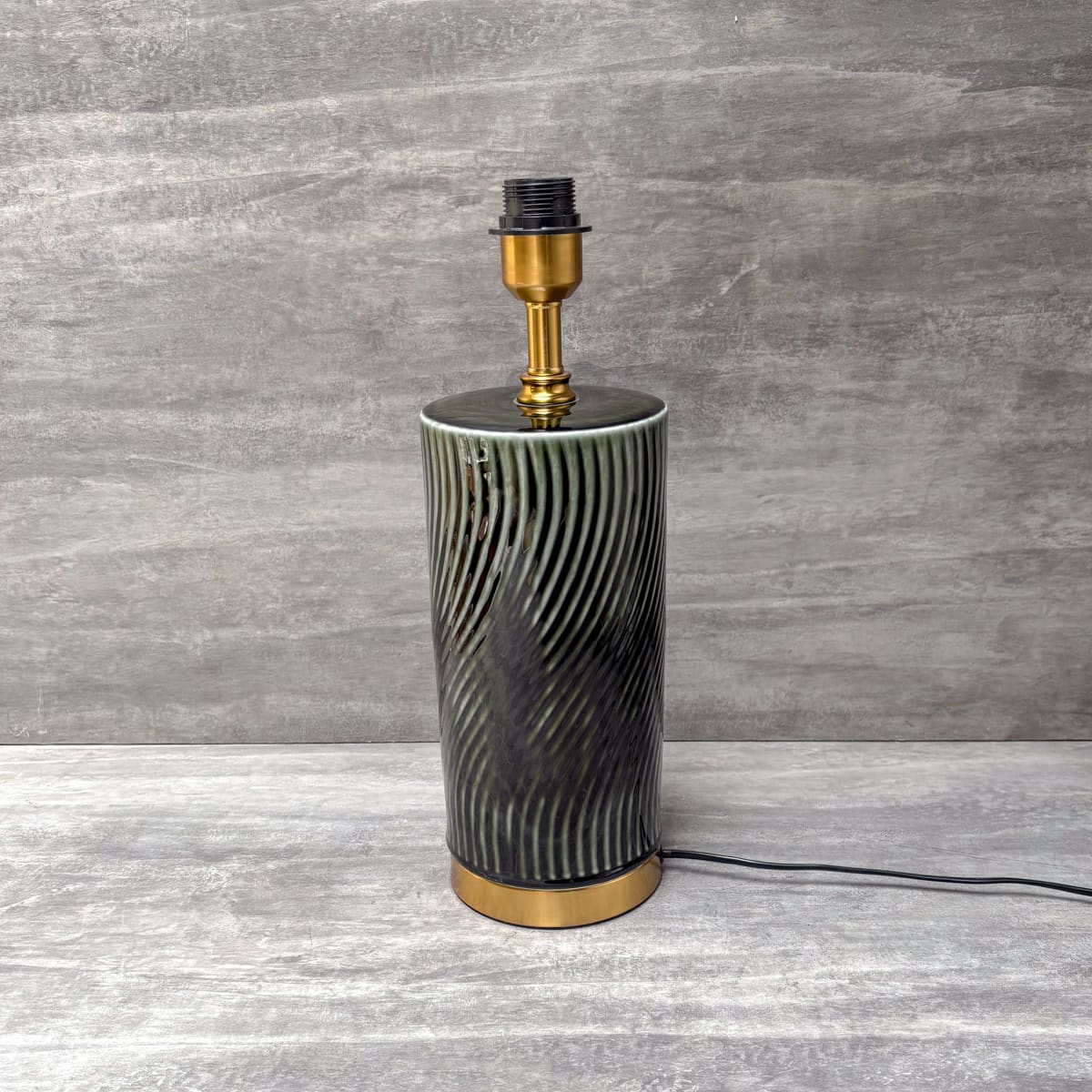 Green Ripple Ceramic Table Lamp