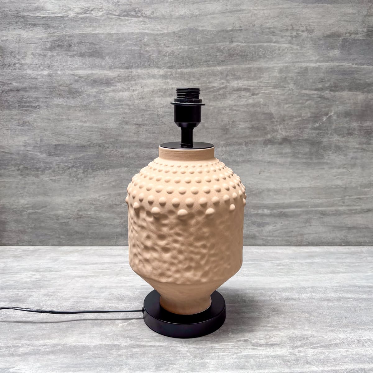 Textured Clay Ceramic Table Lamp - Home Artisan