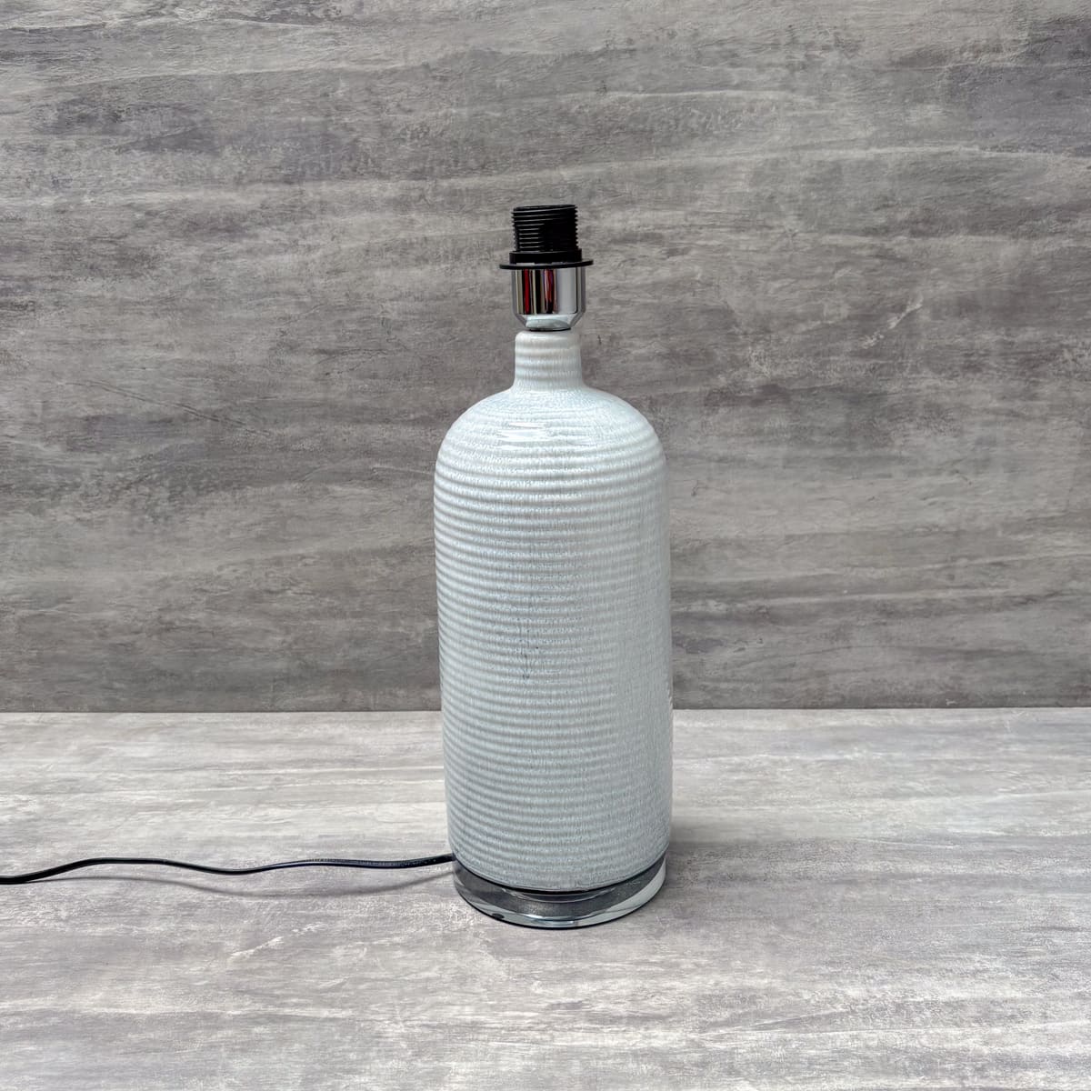 Tall Grey Cylinder Ceramic Table Lamp - Home Artisan