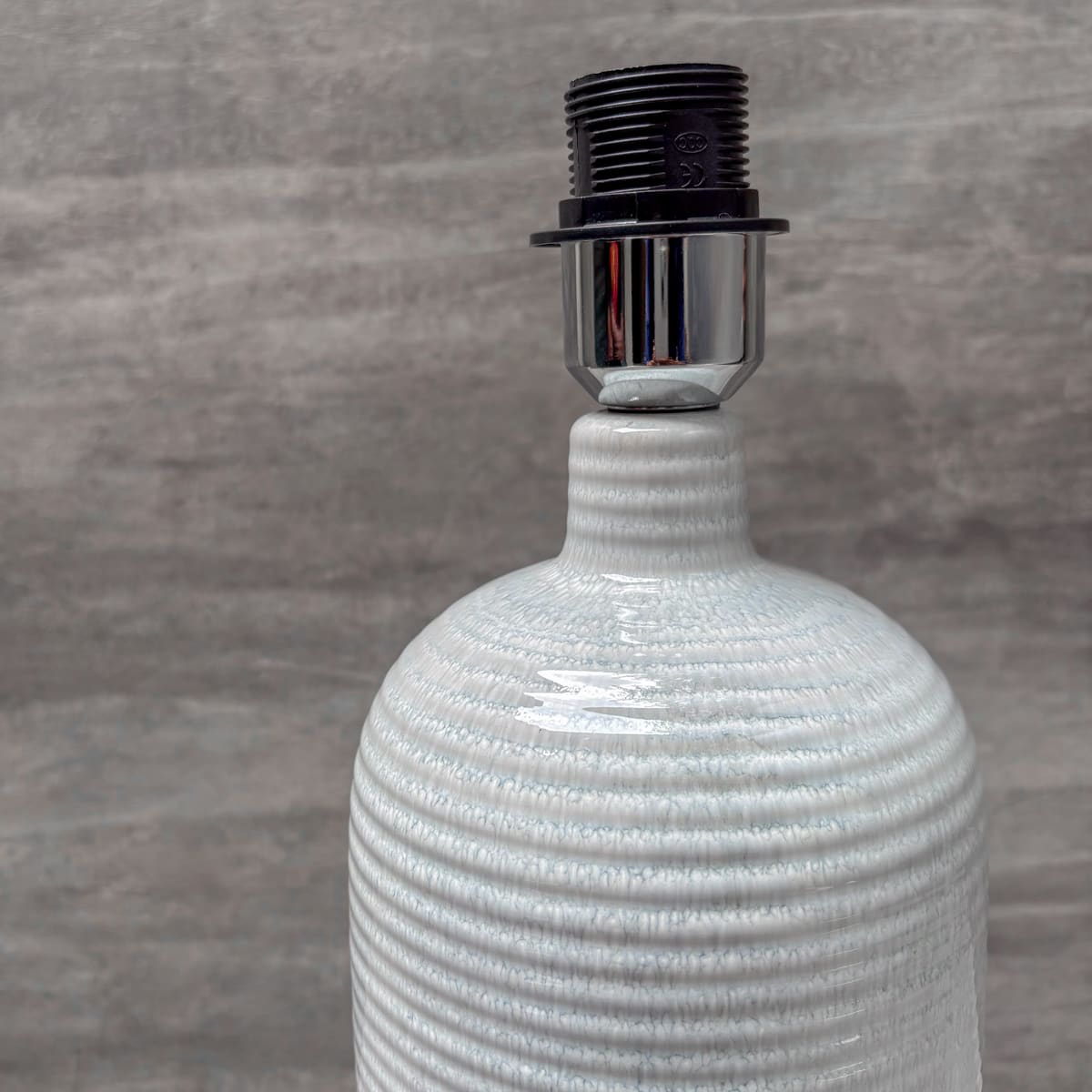 Tall Grey Cylinder Ceramic Table Lamp - Home Artisan