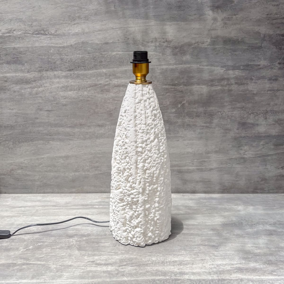 Coral Reef Textured White Ceramic Table Lamp - Home Artisan